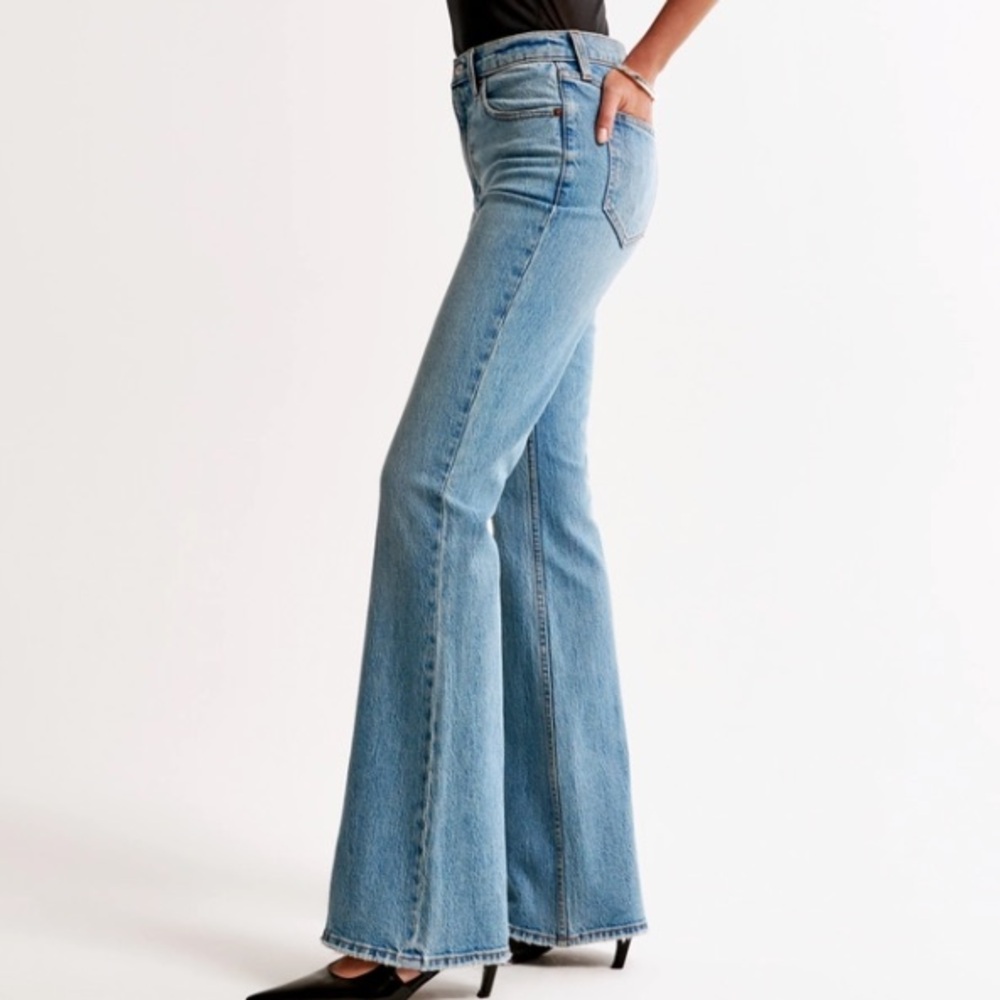 abercrombie & fitch the vintage 70s ultra high rise flare